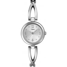 Timex Women's T2N838 Classics Bracelet Silver-Tone Dial Watch