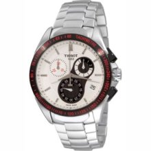 Tissot Men's Swiss Quartz Guilloche Dial Tachymeter Chronograph Date Window Bracelet Watch