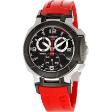 Tissot Men's 'T-Sport T-Race' Red Rubber Strap Chronograph Watch ...