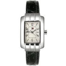 Tommy Hilfiger Women's Black Patent Leather Watch 1780384