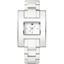 Tommy Hilfiger Women's White Plastic Bracelet Watch