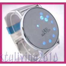 Top Stylish Stainless Blue Led Digital Men Women Watch