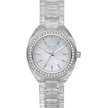 Transparent Plastic Glitz Ladies Watch