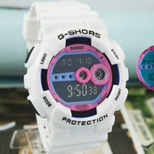 Trendy Sporty Silicon Mens Girls Digital Number Watches Alarm Chron Summer Gift