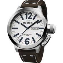 TW Steel CEO Canteen 45 MM White Dial Mens Watch CE1005