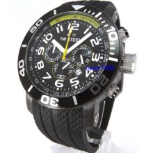 Tw Steel Men Japan Movt Chronograph Black Ion Coated 45mm Tw74