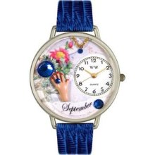 U-0910009 Birthstone Jewelry: September Birthstone Watch in Silver