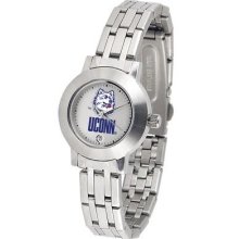 UCONN Connecticut Huskies Ladies Stainless Steel Watch