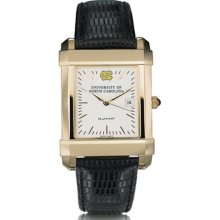 UNC Men's Swiss Watch - Gold Quad w/ Leather