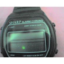 Unique Sharp Alarm Chrono Lcd Watch