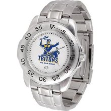 University Cal San Diego NCAA Mens Sports Steel Watch ...