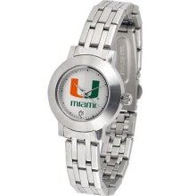 University of Miami Hurricanes Ladies Stainless Steel Watch