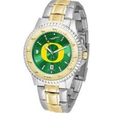 University of Oregon Ducks Men's Stainless Steel and Gold Tone Watch