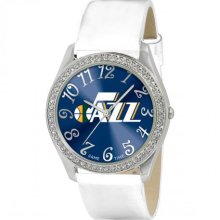 Utah Jazz watch : Utah Jazz Ladies Stainless Steel Analog Glitz Watch