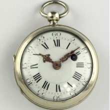 Verge Fusee Pocket Watch 1780 Perrez Wattel Valangin Spindeluhr Montre Coq