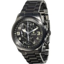 Victorinox Infantry Vintage Chronograph Box Men Watch Stainless Steel Black