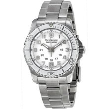 Victorinox Maverick Gs Gmt White Dial Stainless Steel Ladies Watch 249051