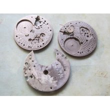 Vintage metal pocket Watch plates - Steampunk - Scrapbooking T29