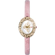 Vivienne Westwood Rococo Pink Leather Strap Watch Pink