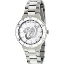 Washington Nationals Ladies Watch - Stainless Steel Dress Watch