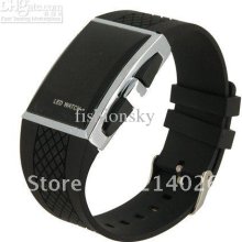 Wat00082 Square Stainless Steel Men's Digital Electronic Led Watch R