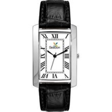 Watch Creations Men's Rectangle Dial Metal & Leather Watch w/Roman Numerals Promotional