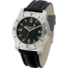 Watch Creations Unisex Black Dial Watch w/ Black Leatherette Straps Promotional