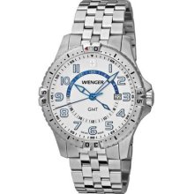 Wenger Men's 'squadron' White Dial Dual Time Watch