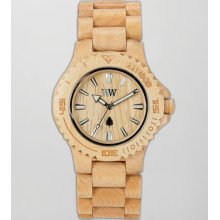 WeWood Watches Date Maple Wood Watch, Beige