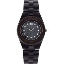 WeWOOD Womens Odyssey Wooden Watch Black Crystal