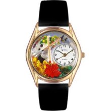 Whimsical Watch Kid's Autumn Leaves Quartz Leather Strap Watch