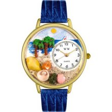 Whimsical watches palm tree gold watch - One Size