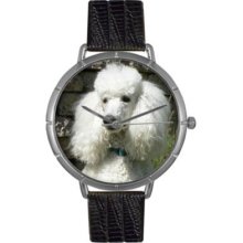 Whimsical Watches Women s Poodle Quartz Black Leather Strap Watch