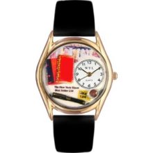 Whimsical Watches Women's C0450003 Classic Gold Book Lover Black