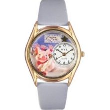 Whimsical Watches Women's C0520008 Classic Gold Swine Lake Baby Blue