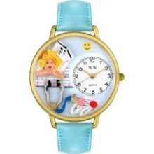 Whimsical Watches Women's G-0620030 Nurse Light Blue Leather