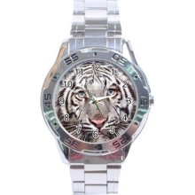 White Tiger Stainless Steel Analogue Menâ€™s Watch Fashion Hot