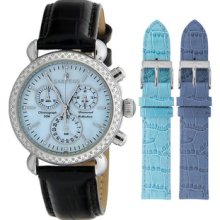 Women Sartego SDBP103B Diamond Strap Chronograph Blue