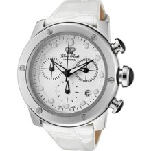 Women's Aqua Rock Chronograph White Dial White Genuine Leather ...