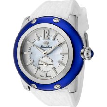 Women's Miami Blue Mother Of Pearl/White Dial White Silicon