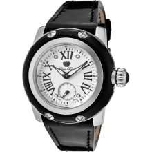 Women's Palm Beach Silver Guilloche Dial Black Patent Leather ...