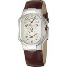 Women's Philip Stein 2 Time Zone Watch 1-qw-fwc-lwi Retail $715