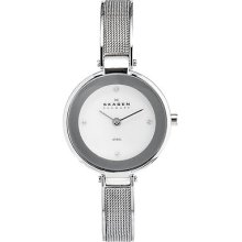 Women's skagen steel mesh band dressy watch 323sss