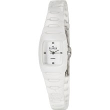 Women's skagen white ceramic watch 814xswxc1