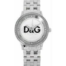 Women's Stainless Steel Prime Time Silver Tone Dial Crystals