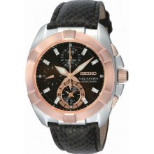 Women's Two Tone Rose Gold Velatura Chronograph Diamonds