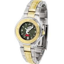 Youngstown State Penguins Ladies Stainless Steel and Gold Tone Watch