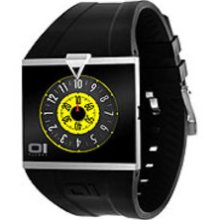 01TheOne Analog Turning Disc Black Dial Unisex watch