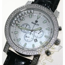 1.50 Ct Rayalty White Pearl Face Diamond Joe Rodeo Aqua Master Watch