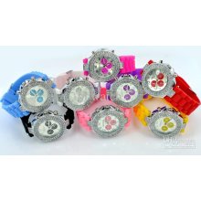 100pcs Discount Promotion Mens Women Wrist Watch Silicone Bracelet D